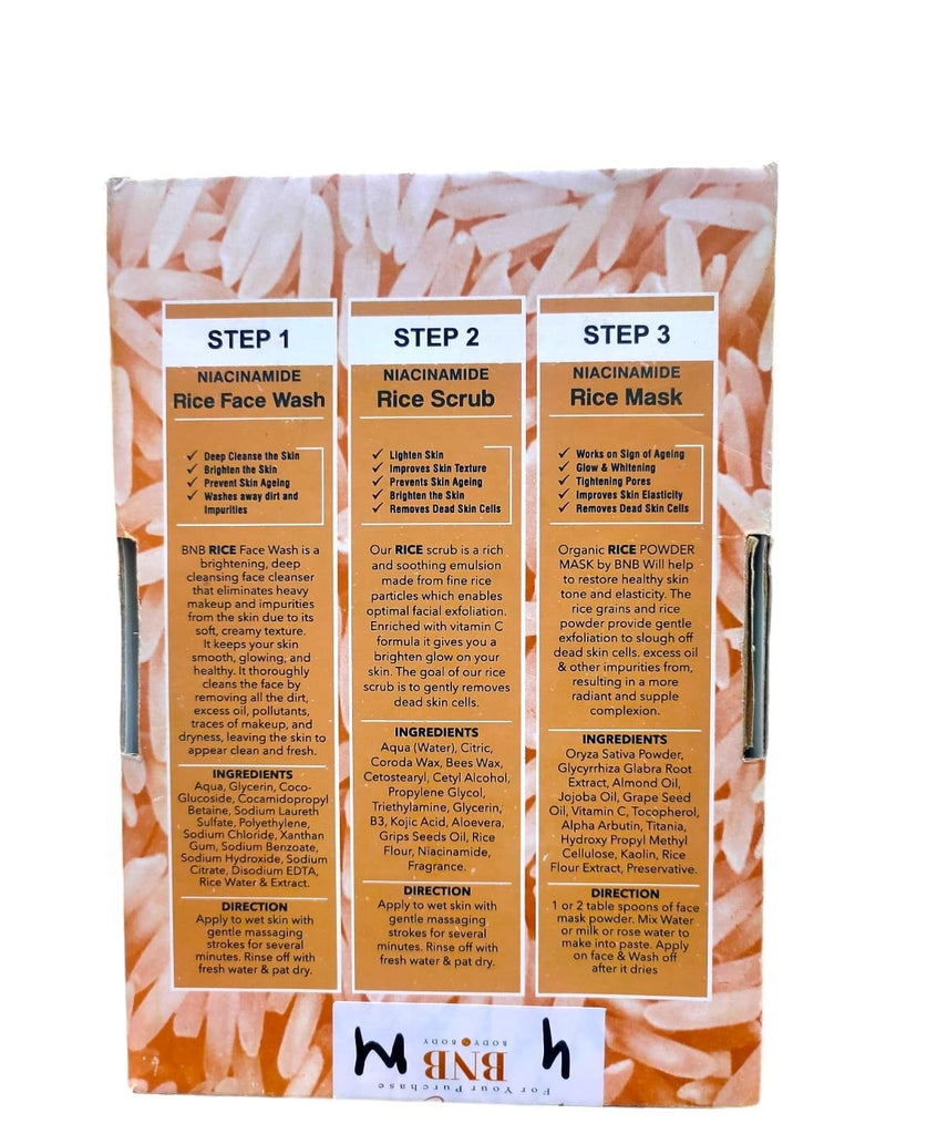 BNB Brightening Rice Glow Kit (3 in 1) β Loto.pk