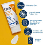 CeraVe Hydrating Mineral Sunscreen SPF 50 | 100 ML - CeraVe Hydrating SunBlock | Broad Spectrum SPF 50