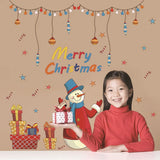 Christmas Color Cartoon Window Stickers Window Decoration Wall Stickers Glass Window Stickers