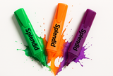 Pack of 3 Highlighters – Vibrant, Long-Lasting, Smooth Ink for Study, Office &amp; Creative Use