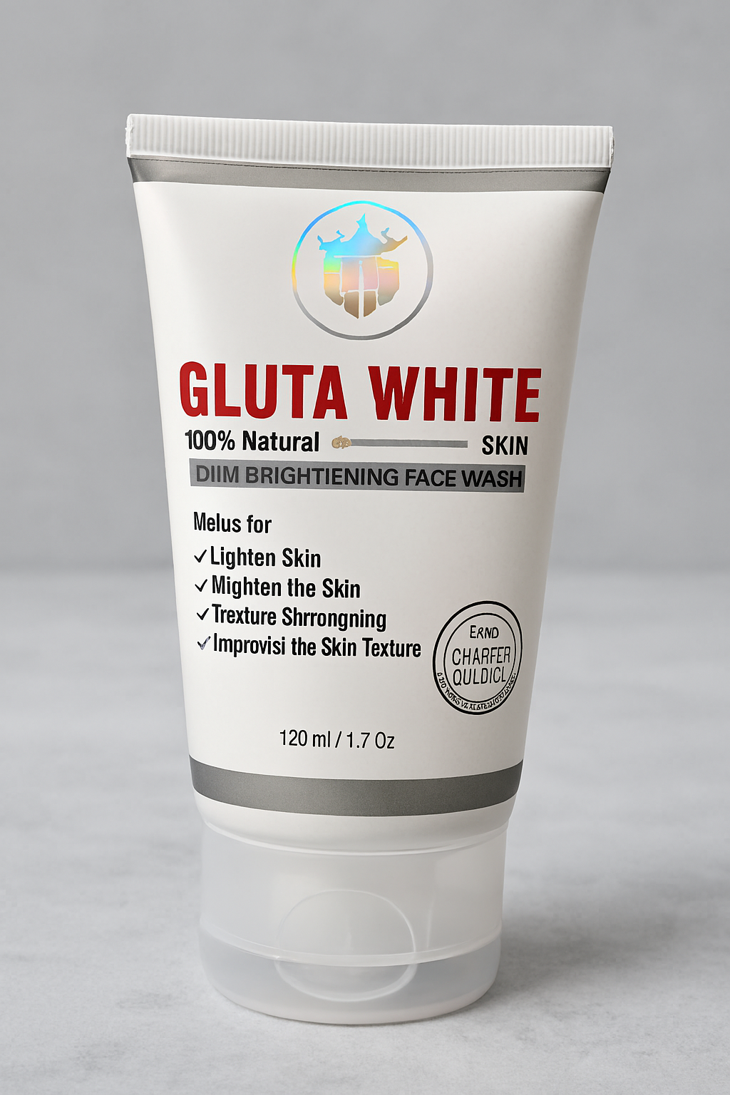 Gluta Skin Brightening Face Wash 120ml – Gentle Deep Cleanser for Radiant, Clear &amp; Smooth Skin, Removes Dirt, Oil &amp; Impurities