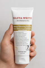 Gluta White 100% Natural Skin Whitening &amp; Anti-Aging Face Wash 100g – Gentle Cleanser for Bright, Smooth &amp; Youthful Skin
