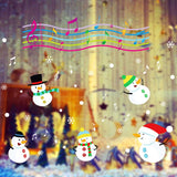 Wall Stickers Window Glass Festival Decals Music snowman Christmas Decorations xl838
