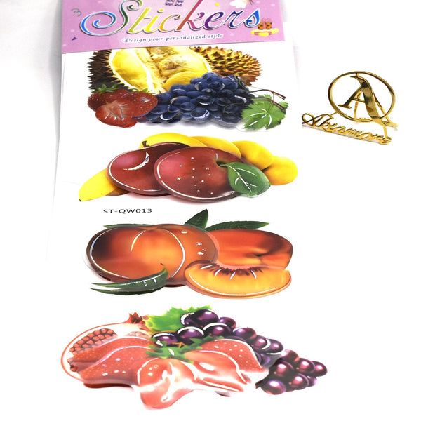 Pack of 4 fruit 3d wall stickers