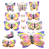 Pack of 10 colorful butterflies