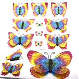 Pack of 10 colorful butterflies