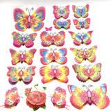 Pack of 10 colorful butterflies
