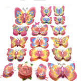 Pack of 10 colorful butterflies