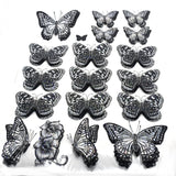 Room decor 3D black butterflies