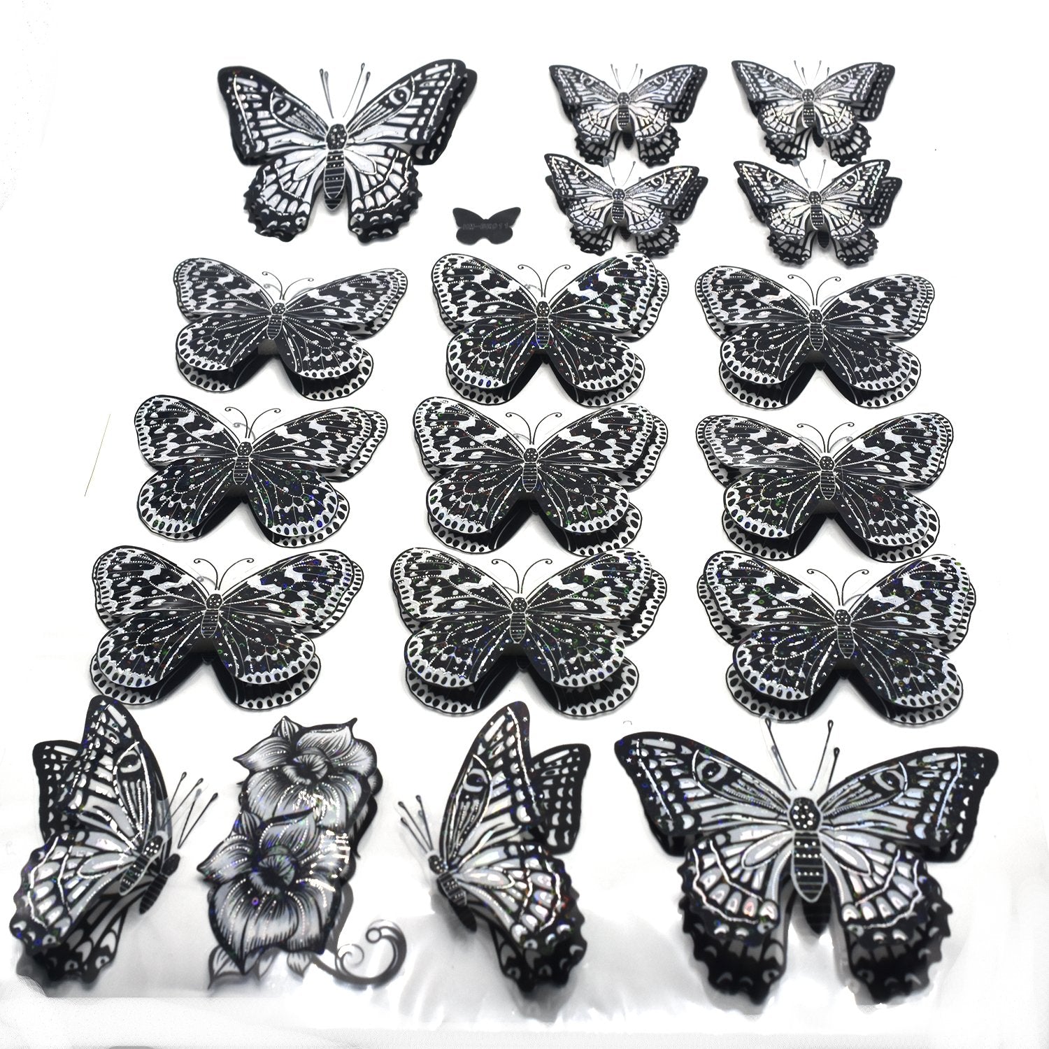 Room decor 3D black butterflies