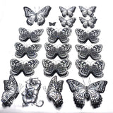 Room decor 3D black butterflies