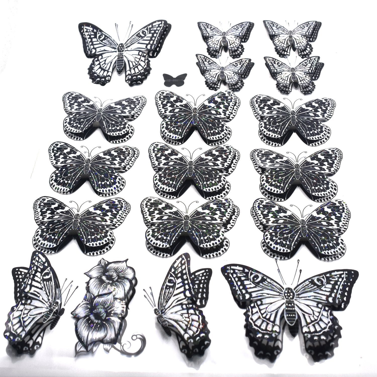 Room decor 3D black butterflies