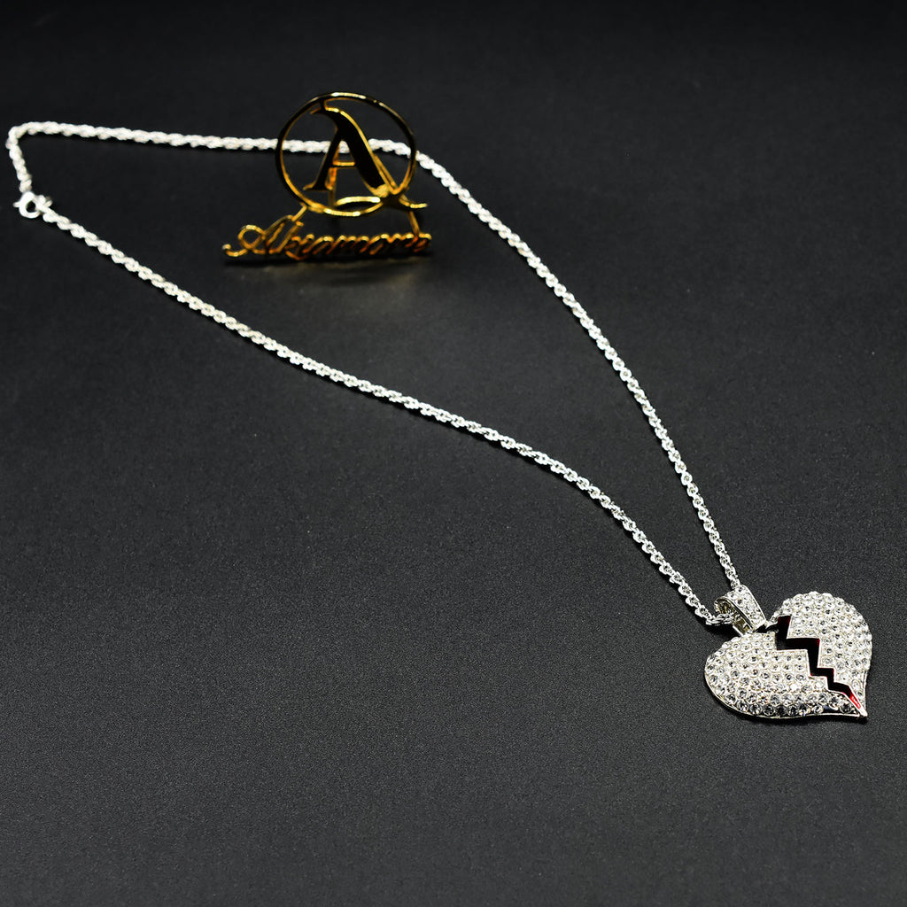 Heart choker Necklace For Women - Gold Chain Neck Statement Collar Chains Choker Shining Female Choker Jewelry