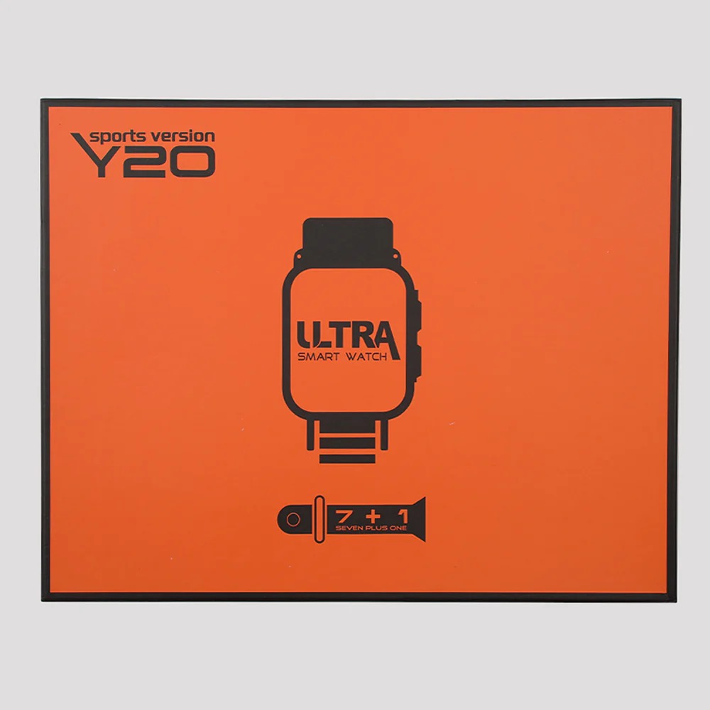 Y20 Ultra Sports Version Smart Watch | Smart Watch For Boys | Smart Watch For Men - Digital Watch | 7 + 1 Strap Smart Watch - Random Color