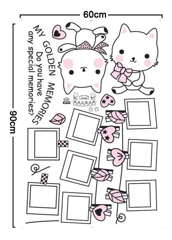 Photo Frame Wall Stickers Home Decor Cute Decals Quotes Kids DIY Adesivo de Parede Removable Mixable size 60x90 ay852