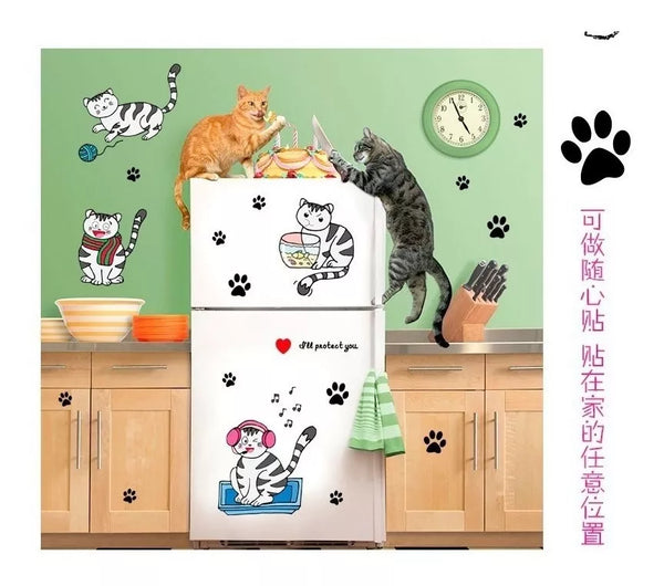 Sk9049 Small Naughty Cat Wall Sticker