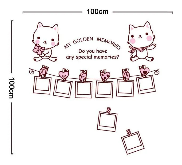 Photo Frame Wall Stickers Home Decor Cute Decals Quotes Kids DIY Adesivo de Parede Removable Mixable size 60x90 ay852