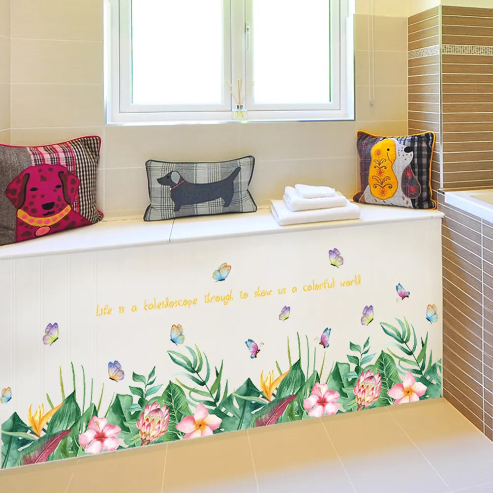Flower-Shaped Skirt Wall Sticker size 50x70 sk7193