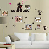 Cat Wall Stickers Cartoon Love Cat Photo Frame size 50x70 am7051