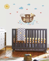 Jm8240 Wall Decal Elephant & Giraffe Wall Stickers
