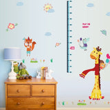 Sk9151 Cartoon Giraffe Height Kids Wall Sticker