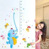 Elephant Child Height DIY Vinyl Wall Stickers For Kids Rooms Home Decor Art Decals 3D Poster Wallpaper Decoration - sk9111