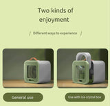 Portable Desktop Air Conditioning Fan | Three Gears Adjustable Strong Cold Air Fast Cooling USB Fan for Indoor Rechargeable (Random Colour)