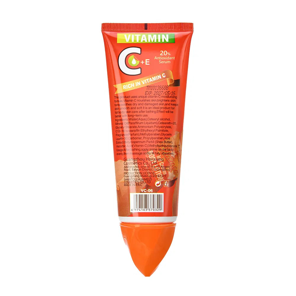 Liru Vitamin C + E 20% Antioxidant Serum Body Lotion – Orange Ice Cream Formula for Bright &amp; Soothing Skin (120ML) - Without Box