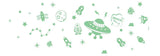 The Decal House Fun Luminous Space UFO Decals