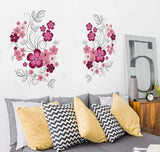 Removable Vinyl Wall Stickers Flowers Living Room TV/Sofa Background Home Decoration Wall Decals 60*90cm JM7151