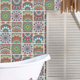 Premium Mosaic Self Adhesive Wallpaper Sticker, PVC 2D Waterproof Oilproof Ceramic Tiles Stickers Toilet Tile Wall Paper Wall Tiles 8"x8" (6 Sheets)  JM710