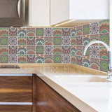 Premium Mosaic Self Adhesive Wallpaper Sticker, PVC 2D Waterproof Oilproof Ceramic Tiles Stickers Toilet Tile Wall Paper Wall Tiles 8"x8" (6 Sheets)  JM710