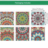 Premium Mosaic Self Adhesive Wallpaper Sticker, PVC 2D Waterproof Oilproof Ceramic Tiles Stickers Toilet Tile Wall Paper Wall Tiles 8"x8" (6 Sheets)  JM710