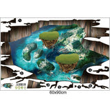 XL8308 3D Symphony Island Wall Stickers For Kids Rooms Bedroom Living Room Ceiling Floor Home Decor Children Wall Decals 3D Sticker