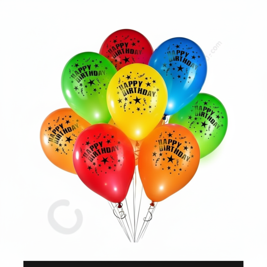 5Pcs Light Up LED Balloons HBD – Glowing Party Balloons for Birthday, Anniversary, Wedding, New Year, and Celebration Decorations