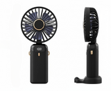 LED Digital Display Rechargeable Fan with USB Cable – Portable Mini Cooling Fan with Adjustable Speed, Battery Indicator &amp; Easy Charging (random color)