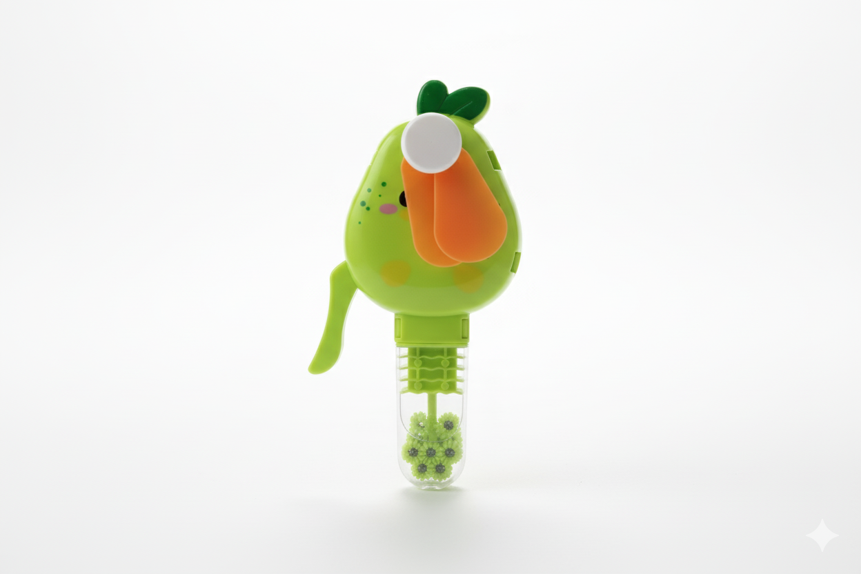 Handheld Fruit Shape Toy Fan for Kids – Cute Cartoon Design, Safe Soft Blades, Portable Mini Fan for Summer Play &amp; Cooling (Random Design)