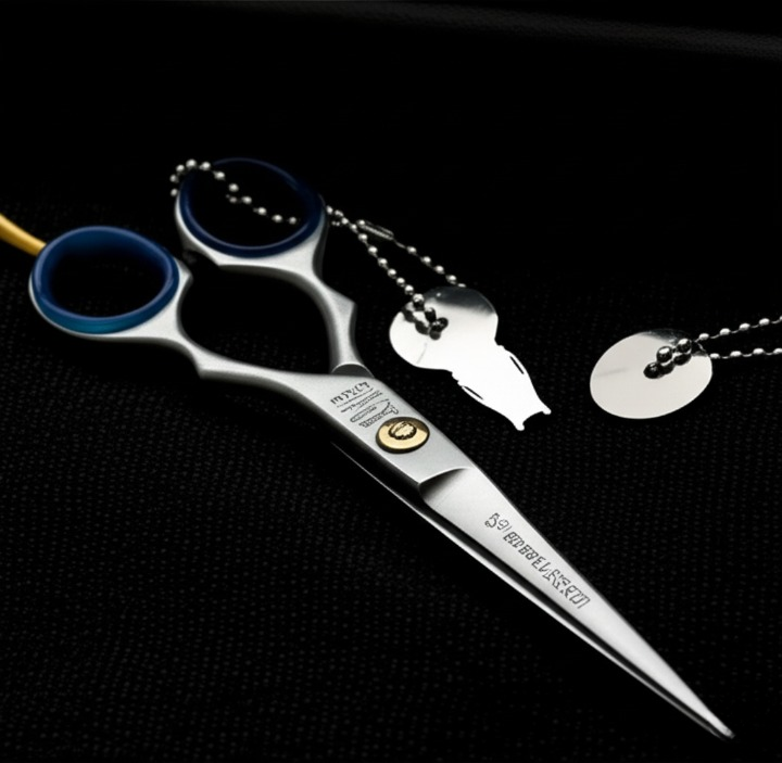 5.5” Professional Hair Cutting Scissors – Premium Stainless Steel Salon Shears with Finger Rest &amp; Adjustment Key