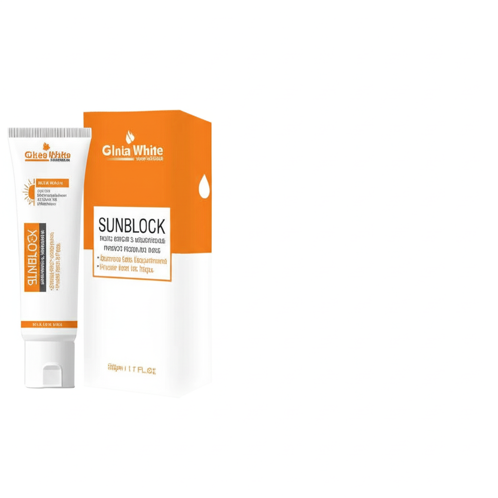 GlutaWhite Skin Brightening Sunblock SPF60 – Advanced UVA/UVB Protection, Oil-Free &amp; Long-Lasting Moisture (60gm)
