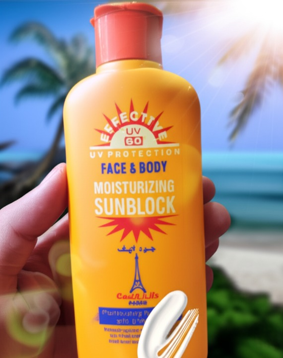 Good Life Paris SPF 60 Face &amp; Body Moisturizing Sunblock with Vitamin E – UV Protection Cream for Brighter, Softer, and Glowing Skin – Daily Use 200ml | Sunblock