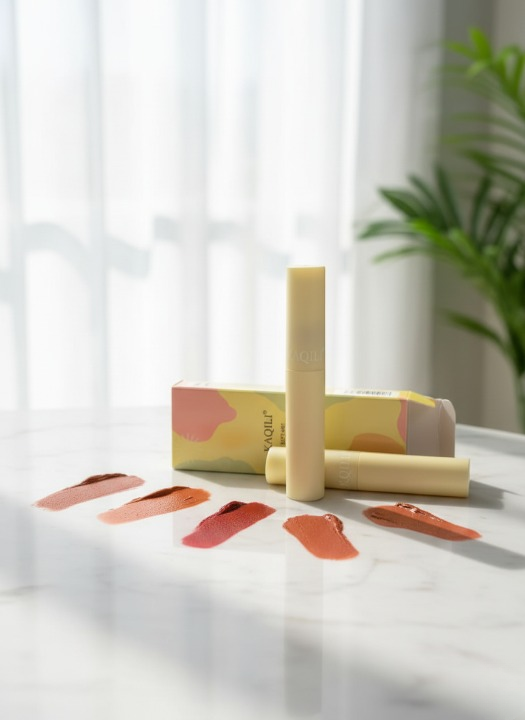 Kaqili Soft Mist Lipgloss – Velour Air Lip Glaze, Lightweight Matte Finish, Long-Lasting Hydration &amp; Smooth Texture – Shades 1, 2, 3, 4 - 1