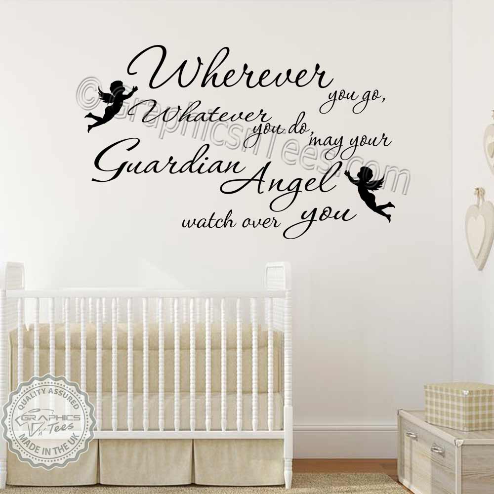 Guardian Angel Saying Wall Decals size 60x90 df5204