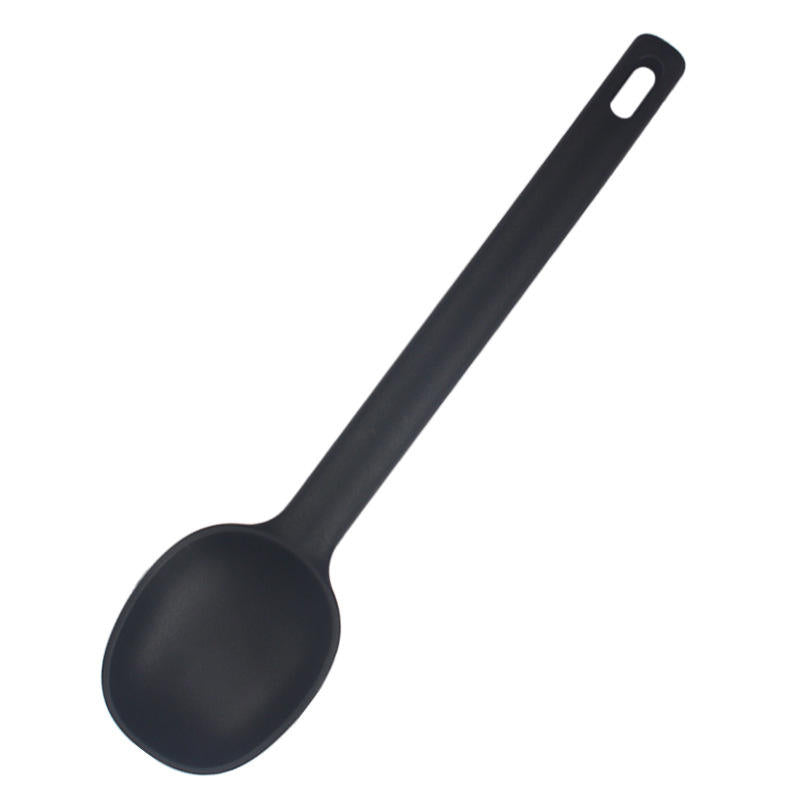 1 Piece Serving Spoon Long Handle Silicone Stirring Spoon High Temperature Resistant Anti-scald Soup Spoon Large Size Seasoning Spoon Ice Cream Serving Spoon - Long Handle Silicone Stirring Spoon ( Random Color )