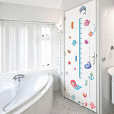 Kids Height Sticker Undersea Mermaid Wall Decal for Children's Room Kindergarten Entrance Door Decorative Height Measuring Ruler size 50x70 sk7197
