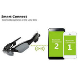 Bluetooth sun glasses with headphones connect with Mobile and talk