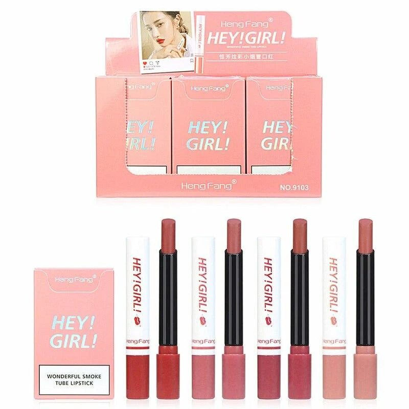 4-in-1 Trending Lipstick Set – Cigarette-Shaped Matte Lipsticks, Long-Lasting, Easy to Apply, Non-Sticky &amp; Fade-Resistant Lip Gloss for Makeup Lovers