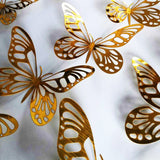 3D Gold Wall Stickers Butterfly Wall Sticker Metal Hollow 3D Butterfly Fridge Stickers Home Party Wedding Decor 12pcs  btsrdkw8c-9