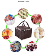 Portable Lunch Cooler Bag Folding Insulation Picnic Ice Pack Food Thermal Bag (random color)