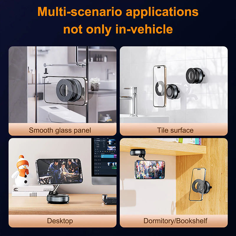 Adjustable Mobile Suction Holder – Strong Grip Phone Mount for Car, Desk, Kitchen &amp; Bedside Use