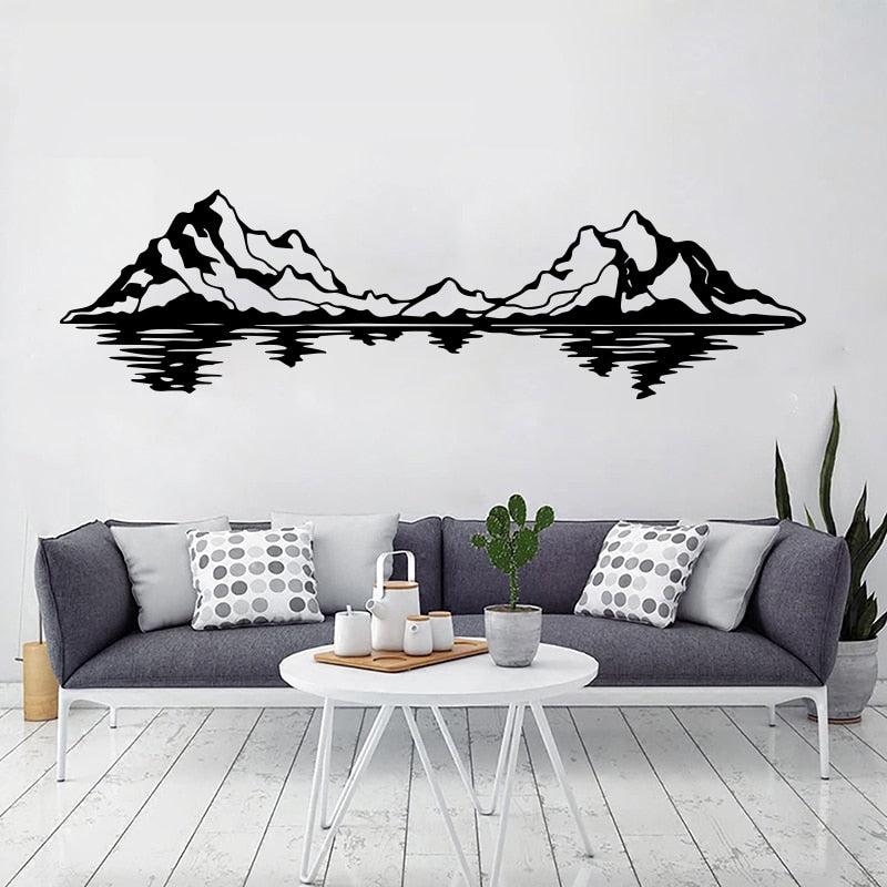 Mountain Landscape Nature Car Wall Sticker Camping Explore Travel Hill Mountain Wall Decal Kids Room Vinyl Decor